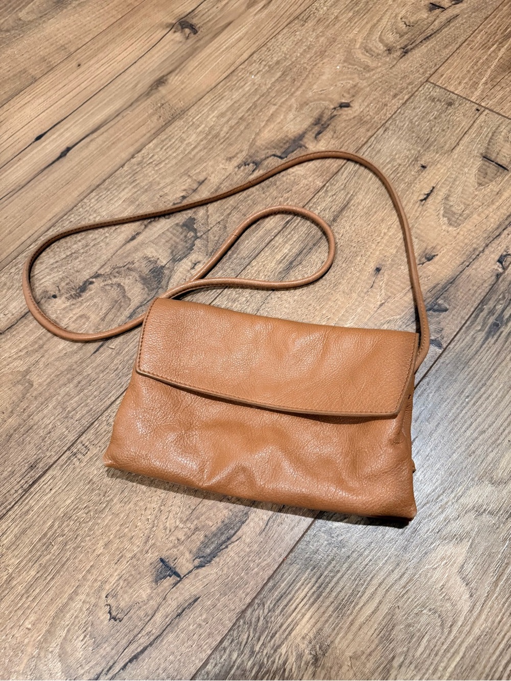 Free People Tan Leather Crossbody Bag